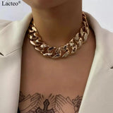 Gothic Punk Chain Choker Necklace Vintage Cross Charm Jewelry