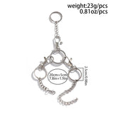 Hip Hop Men Lobster Clasps Charm Wrap Bracelet Silver Jewelry
