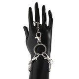 Hip Hop Men Lobster Clasps Charm Wrap Bracelet Silver Jewelry