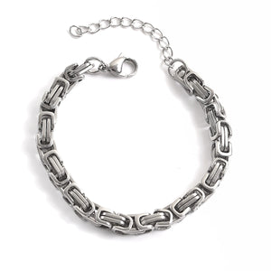 Hip Hop Stainless Steel Cross Charm Bracelet for Men Silver