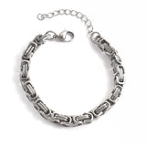 Hip Hop Stainless Steel Cross Charm Bracelet for Men Silver
