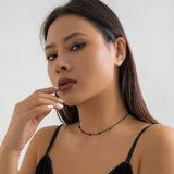 Crystal Beads Ball Chain Necklace Women Link Choker Jewelry Wedding