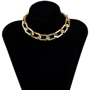 Neo Gothic Rhombus O Shape Choker Necklace For Women