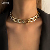 Neo Gothic Rhombus O Shape Choker Necklace For Women