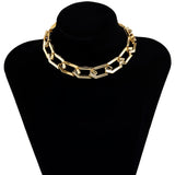 Neo Gothic Rhombus O Shape Choker Necklace For Women