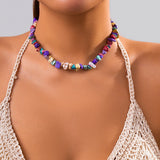 Natural Stone Chip Beads Necklace Women Jewelry Choker Collar Party Gift