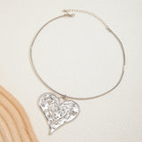 Punk Big Heart Pendant Collar Choker for Women Charm Necklace Ladies Party Gift
