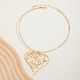 Punk Big Heart Pendant Collar Choker for Women Charm Necklace Ladies Party Gift