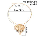 Punk Big Heart Pendant Collar Choker for Women Charm Necklace Ladies Party Gift