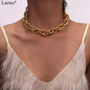 Punk Hip Hop Choker Necklace for Women Gothic Charm Necklace