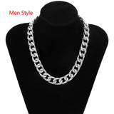 Punk Hip Hop Choker Necklace for Women Gothic Charm Necklace