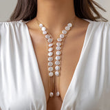 Pearl Chest Chain Sexy Body Jewelry for Women