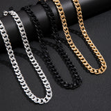 Cuban Chain Men Necklace Aluminium Link Chain Choker DIY Collar