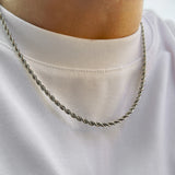 Men's Twist Chain Necklace Metal Link Choker Unisex DIY Party Jewelry