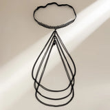 Crystal Charm Leg Chain for Women - Sexy Cross Metal Link Lace Thigh