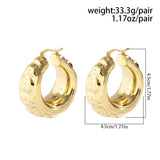 Chunky CCB Geometric Wheel Shape Hoop Earrings for Women