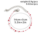 Red Beads Charm Choker Fish Line Necklace for Women