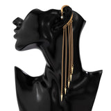 Elegant Tassel Ear Clip with Pearls for Women Girls