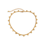 Vintage Love Heart Tassel Clavicle Chain Choker Necklace