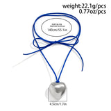 Y2K Heart Necklace Choker for Women DIY Shape Velvet Rope Chain