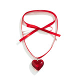 Y2K Heart Necklace Choker for Women DIY Shape Velvet Rope Chain