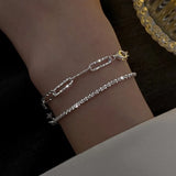 925 Silver Bracelet Classic Heart Chain Jewelry Romantic Gift