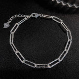 925 Silver Bracelet Classic Heart Chain Jewelry Romantic Gift