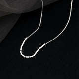 925 Silver Geometric Square Necklace Couple Gift