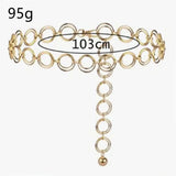 Hip Hop Style Punk Waist Chain Ring Waist Chain