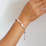 Freshwater Pearl Silver Bracelet Colorful Baroque Pearl Adjustable Bracelet