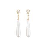 Baroque Pearl Pendant Earrings Vintage Style