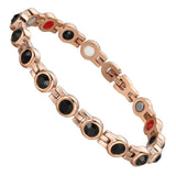 Pink Crystal Rhinestone Bracelet Magnetic Chain Link Jewelry