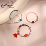 Crystal Stone Bracelet Glass Beads Tassel Girl Charm Small Bracelet