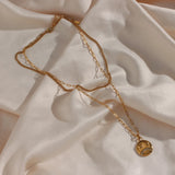 Happy Sad Layer Necklace Hiphop Stainless Steel 18K Necklace