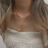 Happy Sad Layer Necklace Hiphop Stainless Steel 18K Necklace