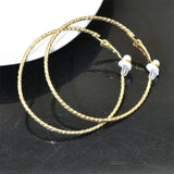 Women's Big Circle Silver Plated Earrings