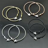 Women's Big Circle Silver Plated Earrings