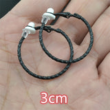 Women's Big Circle Silver Plated Earrings