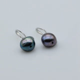 Baroque 925 Silver Drop Earrings Natural Freshwater Pearl