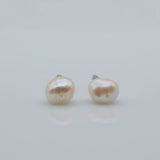 Baroque 925 Silver Drop Earrings Natural Freshwater Pearl