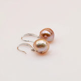 Purple Baroque Pearl 925 Sterling Silver Drop Earrings