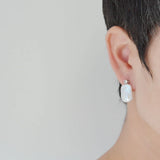 Baroque Pearl CZ Silver Stud Earrings Girls Jewelry