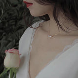 Ladies Shell Pearl Necklace Sweet Clavicle Chain Wedding Pendant