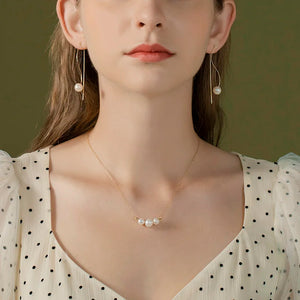 Ladies Shell Pearl Necklace Sweet Clavicle Chain Wedding Pendant