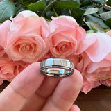 Tungsten Carbide Roman Numeral Engraved Ring