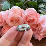 Tungsten Carbide Roman Numeral Engraved Ring