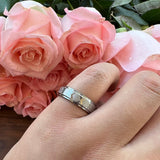 Tungsten Carbide Roman Numeral Engraved Ring