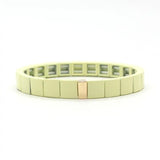 Colorful Enamel Rainbow Bracelet Geometric Square 8*8mm Beaded Charm Jewelry