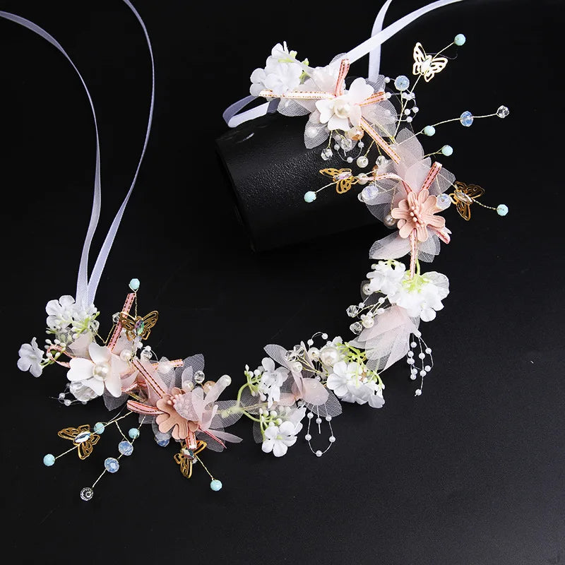 Crystal Bride Wedding Wreath Crown Hair Band Jewelry