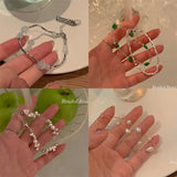Opal Butterfly Crystal Bracelet Pearl Beaded Jewelry
